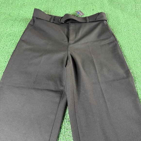 Club Monaco High Rise Enamel Ring Wool Blend Black Crop Trouser Pants Size 8 NEW - Picture 6 of 13